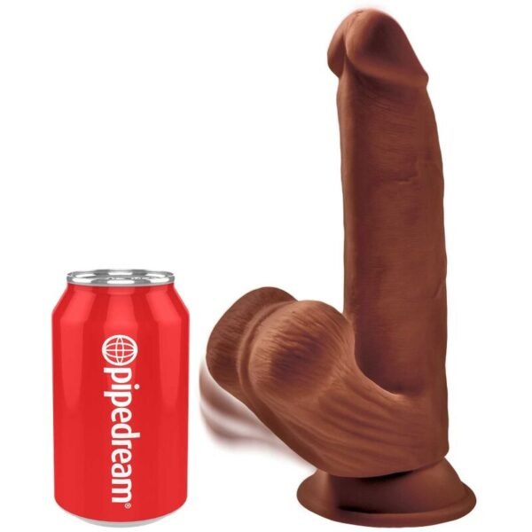 KING COCK PLUS 3D COCK SWINGING BALLS 24.5 CM - MARRON - Imagen 2