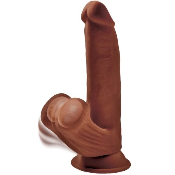 KING COCK PLUS 3D COCK SWINGING BALLS 24.5 CM - MARRON - Imagen 5