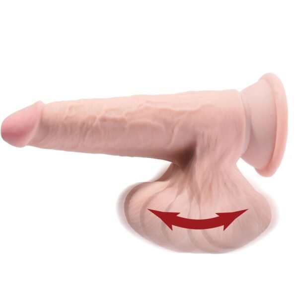 KING COCK PLUS 3D COCK SWINGING BALLS 15.2 CM - NATURAL - Imagen 4