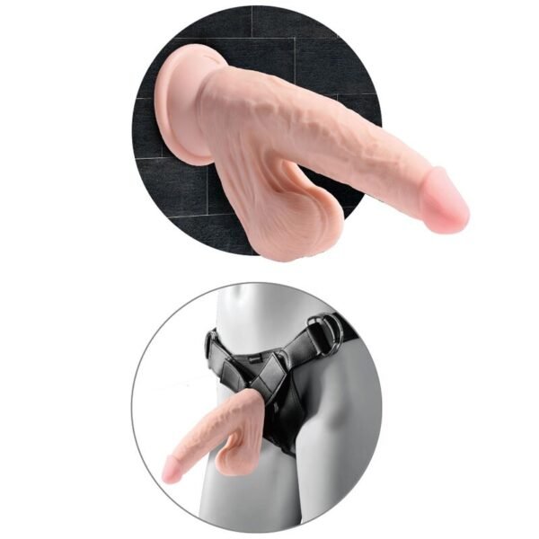 KING COCK PLUS 3D COCK SWINGING BALLS 15.2 CM - NATURAL - Imagen 5