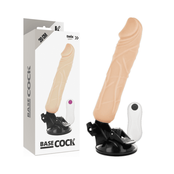 BASECOCK REALISTIC VIBRADOR CONTROL REMOTO NATURAL 20 CM