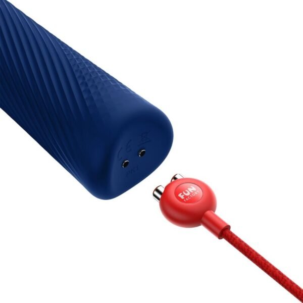 FUN FACTORY - VIM WAND RUMBLE VIBRADOR RECARGABLE SILICONA AZUL MEDIANOCHE - Imagen 4