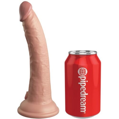 KING COCK ELITE - DILDO REALISTICO VIBRADOR  SILICONA CONTROL REMOTO 17.8 CM