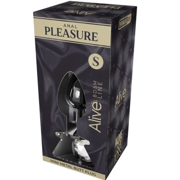 ALIVE - ANAL PLEASURE MINI PLUG METAL BLANCO TALLA S - Imagen 2