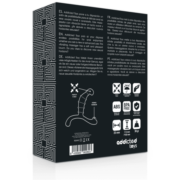 ADDICTED TOYS PROSTATE ANAL PLEASURE BLACK - Imagen 5